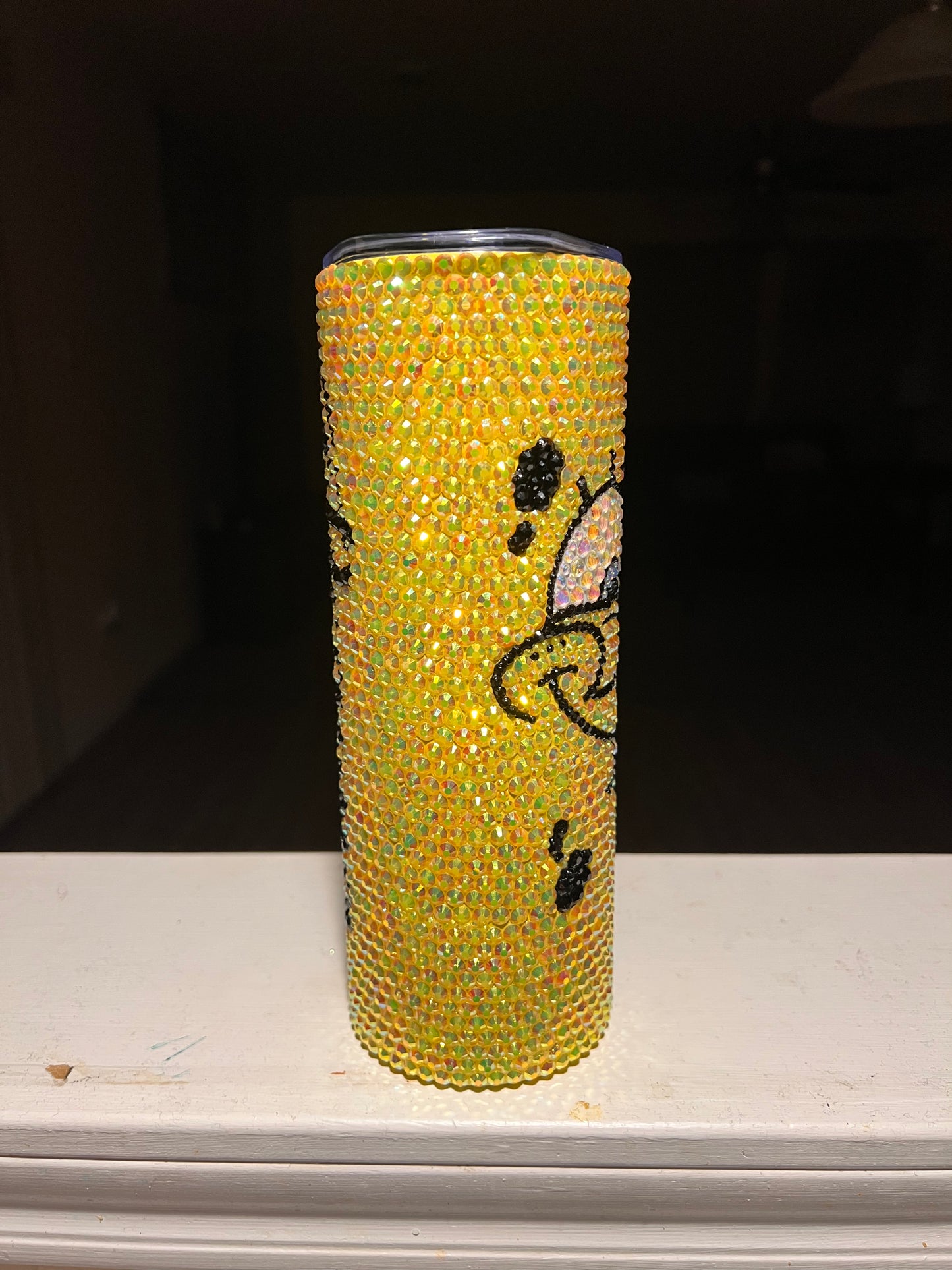 Rhinestone Yellow Sponge Tumbler Skinny Tumbler